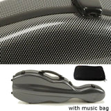 Shaped Fibreglass Violin Case 4/4 & 3/4 Shaped Hard Case Lightweight Lockable with Double Shoulder Straps