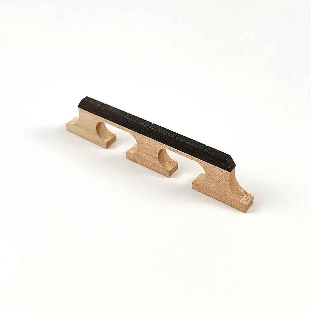 Maple Ebony Banjo Bridge 4/5/6 String Standard Size Wooden Saddle Lightweight 3 Foot Design