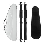 Triangular Fibreglass Violin Case 4/4 Super-Light Hard Shell with Hygrometer Password Lock