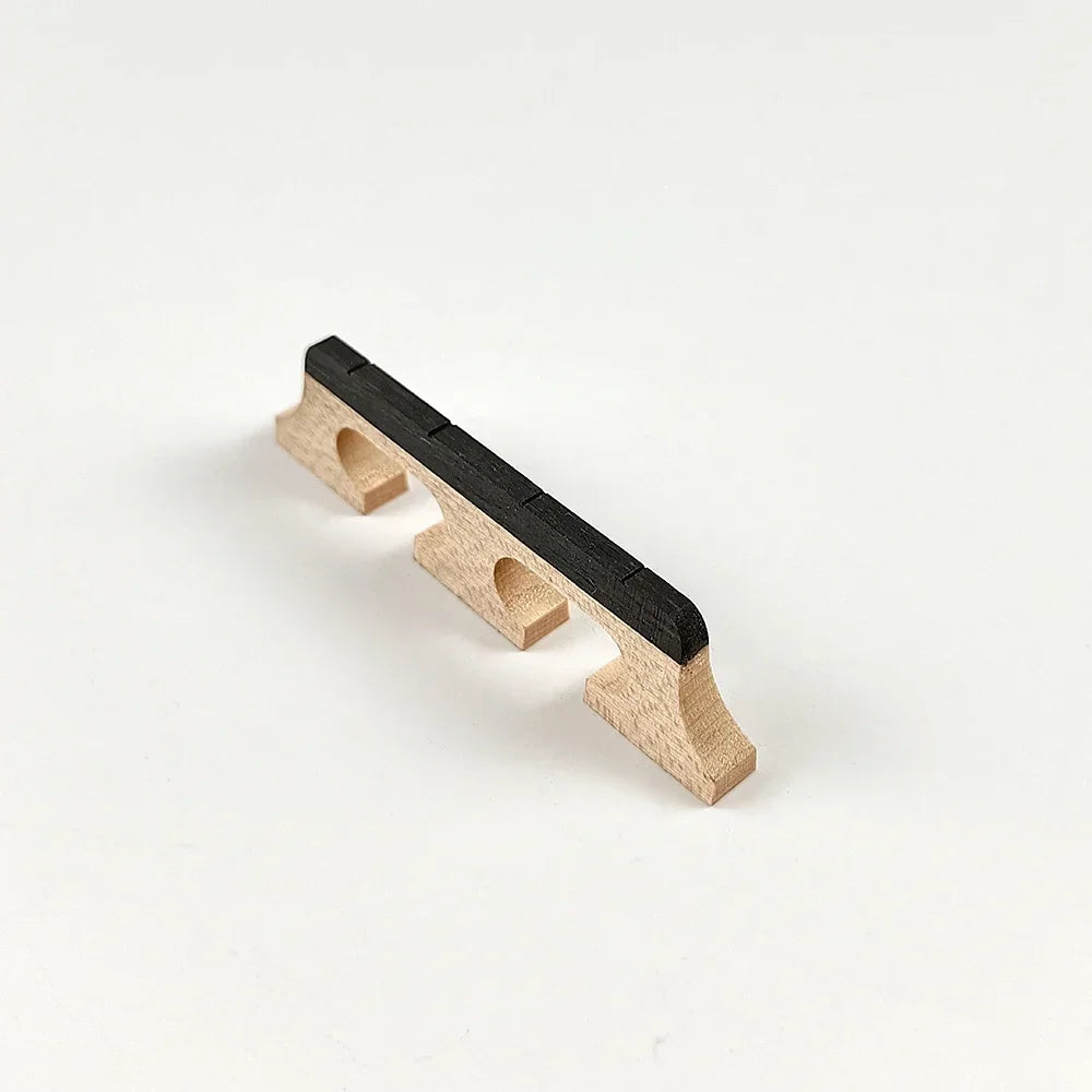 Maple Ebony Banjo Bridge 4/5/6 String Standard Size Wooden Saddle Lightweight 3 Foot Design