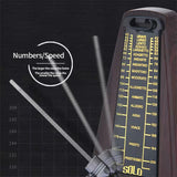 PSM Mechanical Metronomes for Piano Guitar Violin Bass Drum and Other Musical Instruments, Loud Sound, High Precision(Wood Grain)