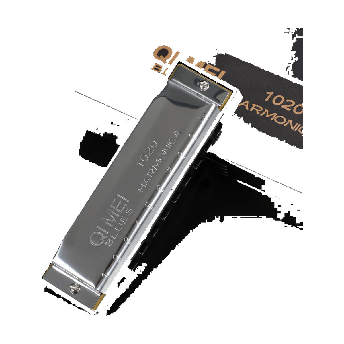 Sonata 10-Hole Diatonic Harmonica in C with Protective Case by QiMei