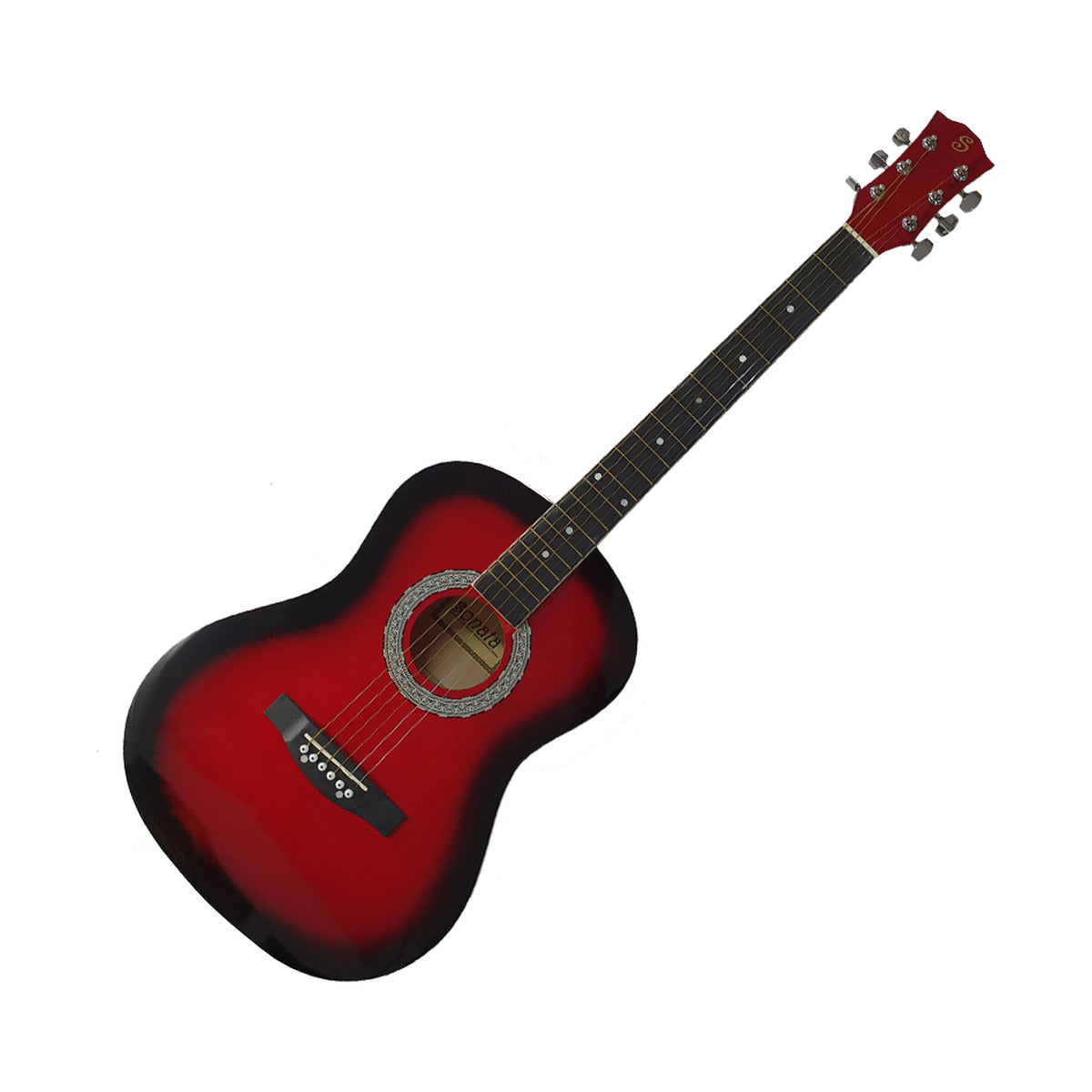 Sonata 38" Steel String Acoustic Guitar – Red