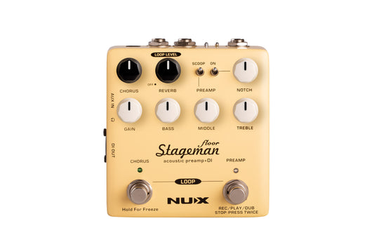 NUX Stageman Floor Acoustic Preamp & DI Pedal – Acoustic Guitar Processor — official NUX photo 1