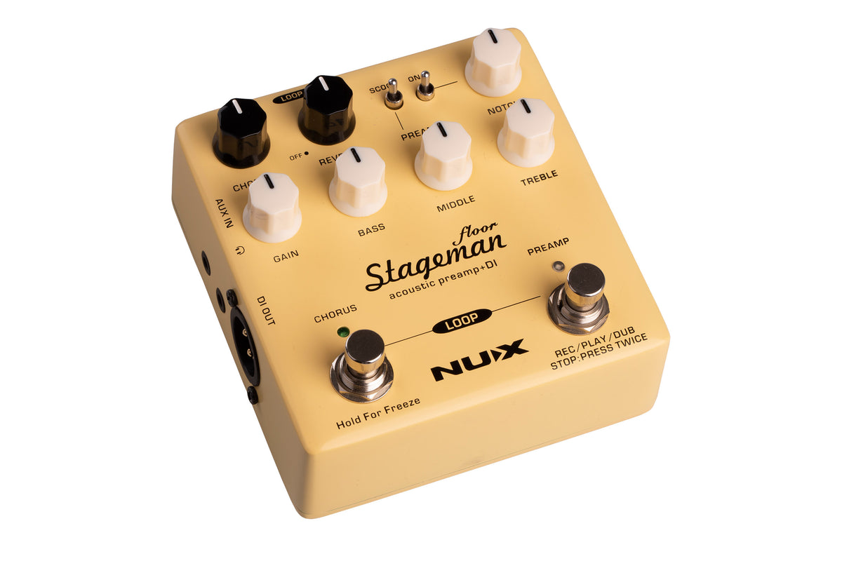 NUX Stageman Floor Acoustic Preamp & DI Pedal – Acoustic Guitar Processor — official NUX photo 3