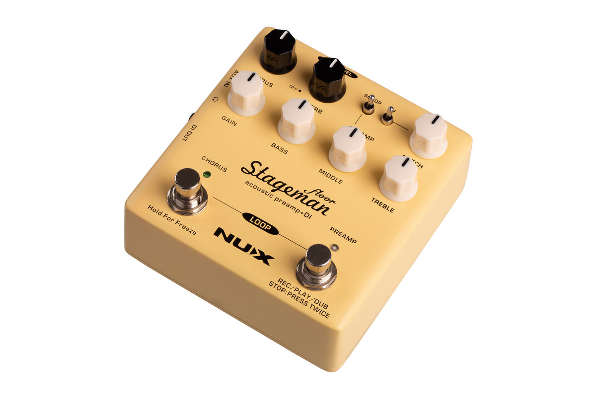 NUX Stageman Floor Acoustic Preamp & DI Pedal – Acoustic Guitar Processor — official NUX photo 4