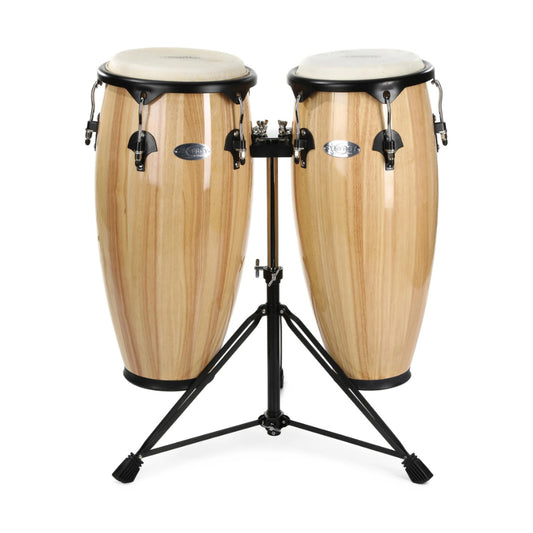 Toca Synergy Wood Congas with Stand – Natural (10" + 11")
