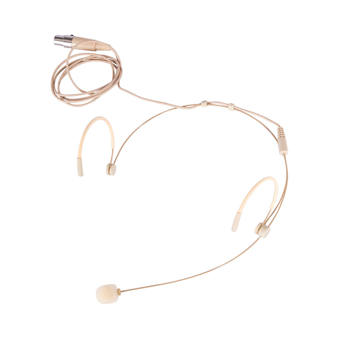 Hybrid HD004-CREAM/WHITE Slimline headset dynamic mic, mini-XLR, cream by Hybrid