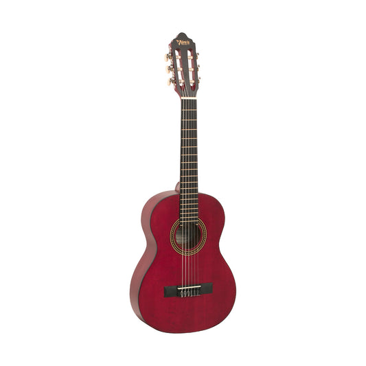 Valencia 1/2 Classic Guitar Trans Red