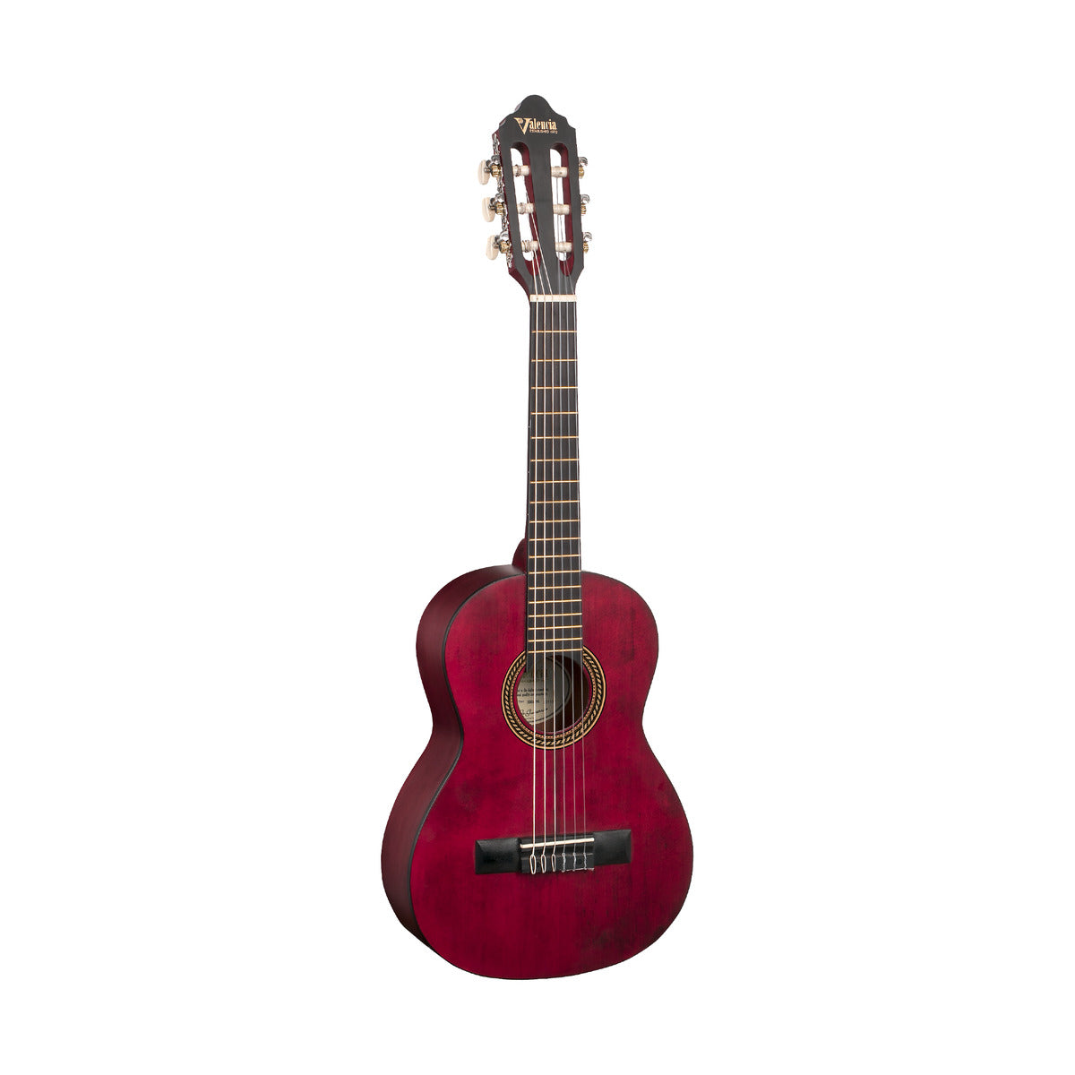 Valencia 1/4 Classic Guitar Trans Red