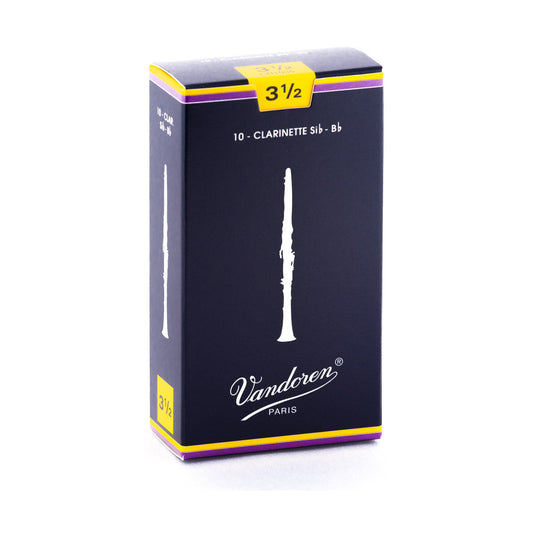 Vandoren Classic Bb Clarinet Reeds – Strength 3.5 (Box of 10) — official Vandoren image 1