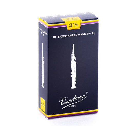 Vandoren Classic Soprano Sax Reeds Strength 3.5 – Box of 10 — official Vandoren image 1