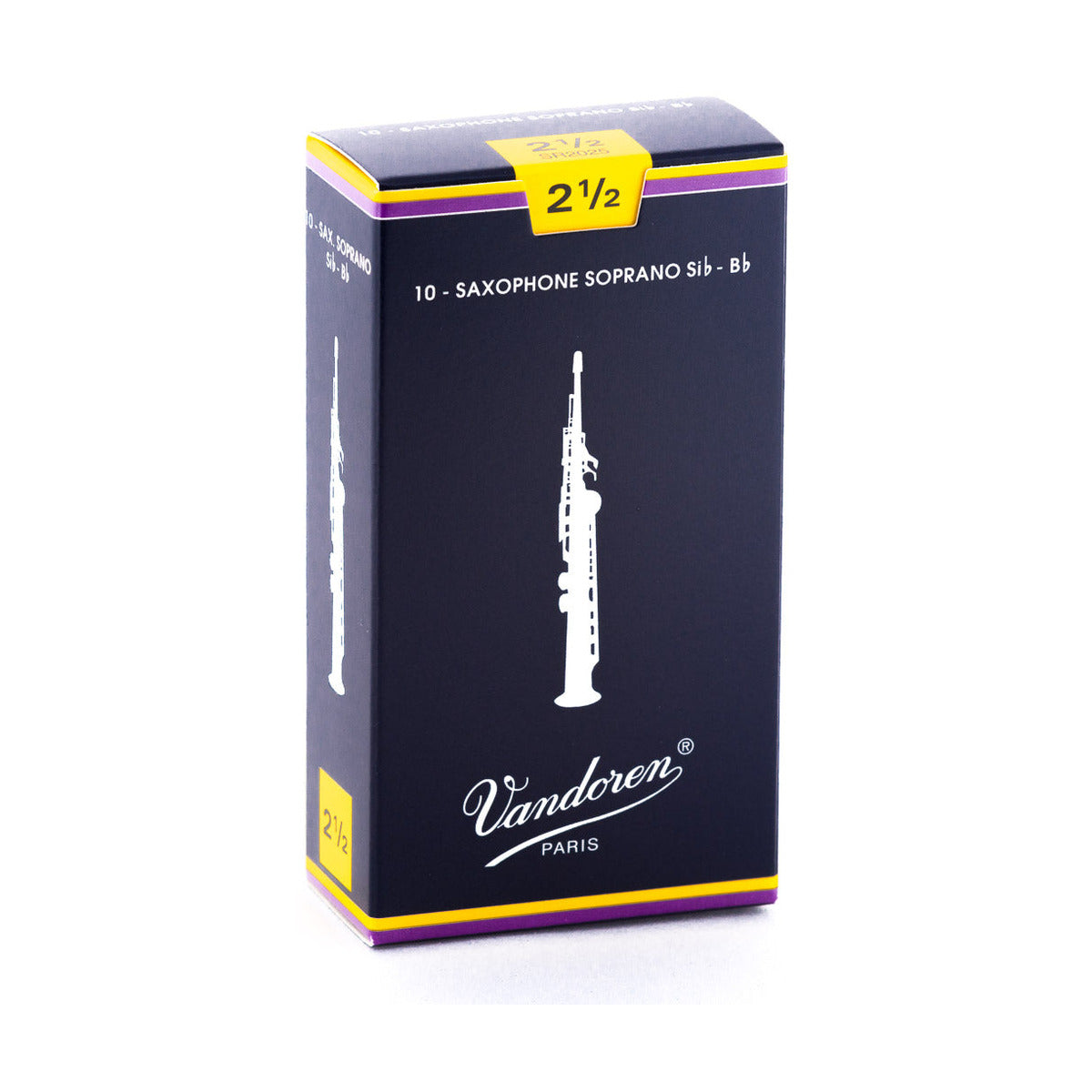 Vandoren Classic Soprano Saxophone Reeds – Strength 2.5 (Box of 10) — official Vandoren image 1
