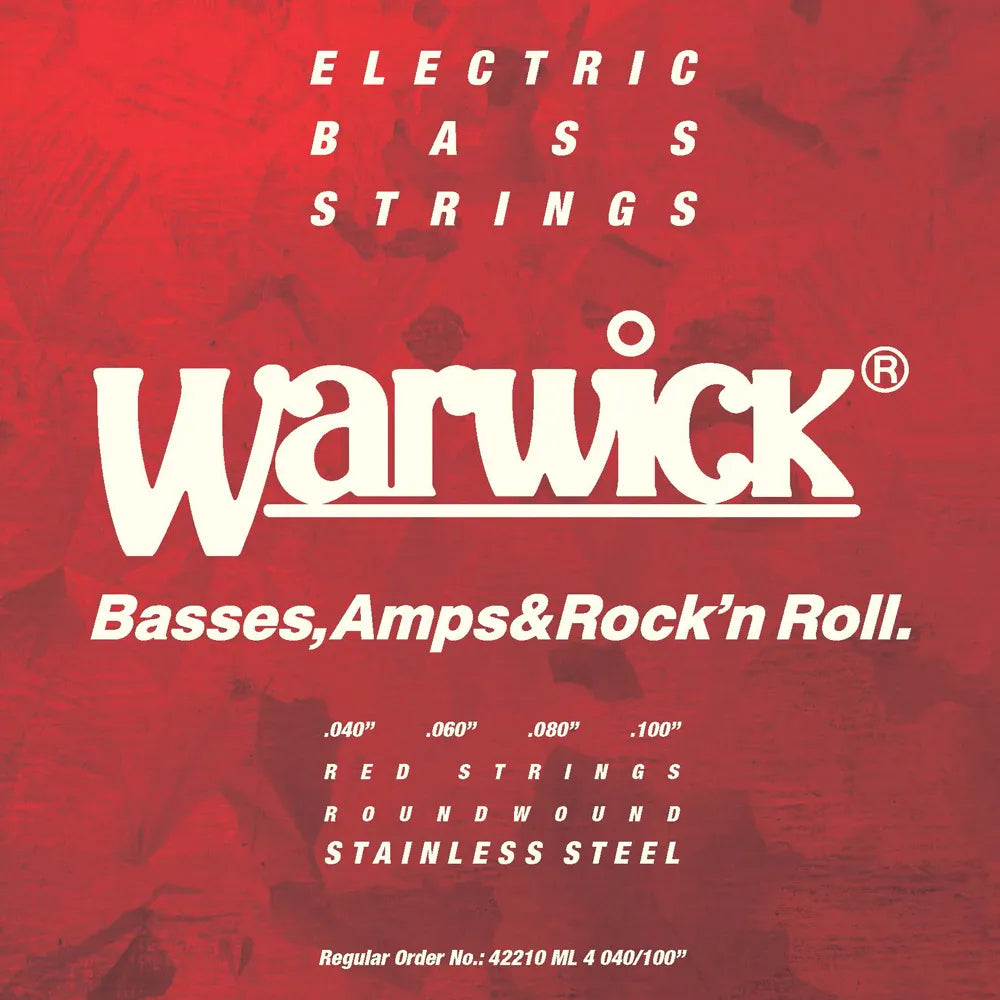Warwick Red Label 4-String Bass Strings Medium-Light 40-100 42210ML4