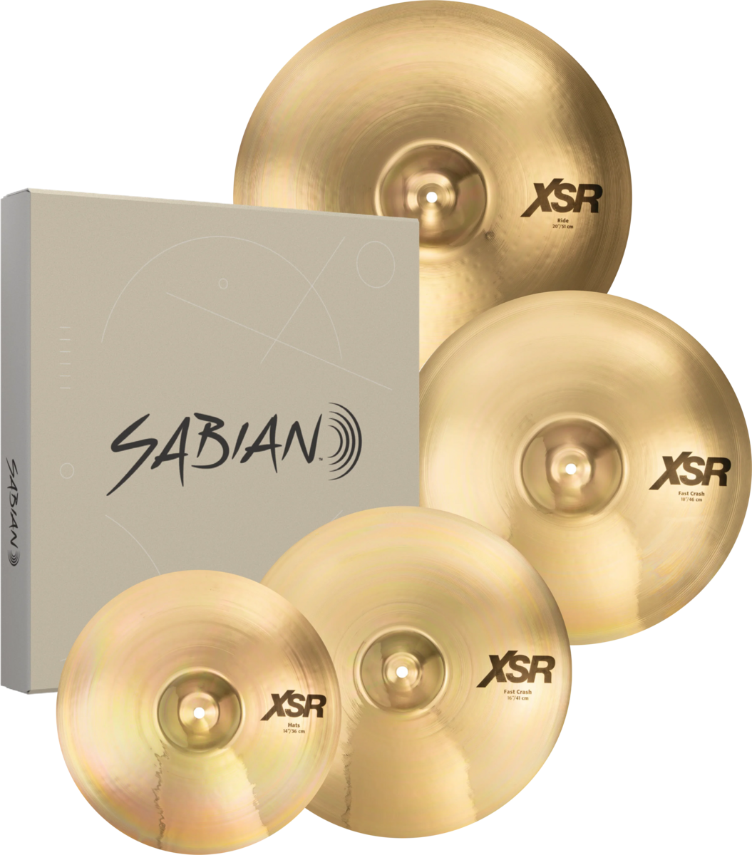 Sabian XSR Performance Cymbal Set 14″ Hi Hat 16″ Fast Crash 20″ Ride & FREE 18″ Fast Crash