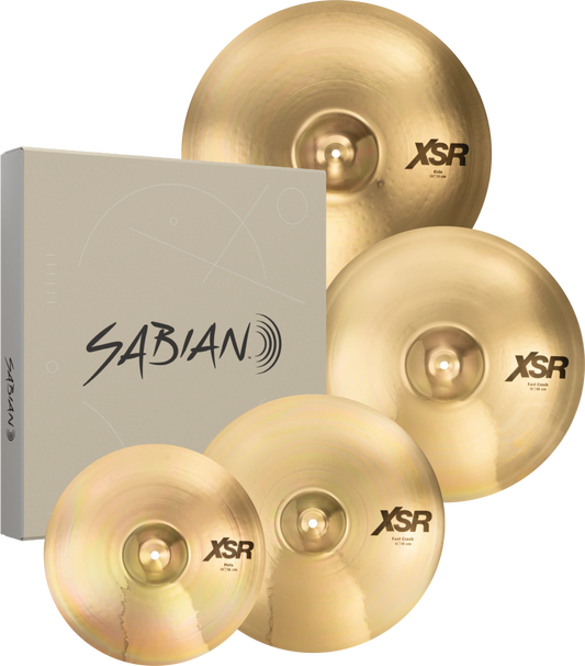 Sabian XSR Performance Cymbal Set 14″ Hi Hat 16″ Fast Crash 20″ Ride & FREE 18″ Fast Crash