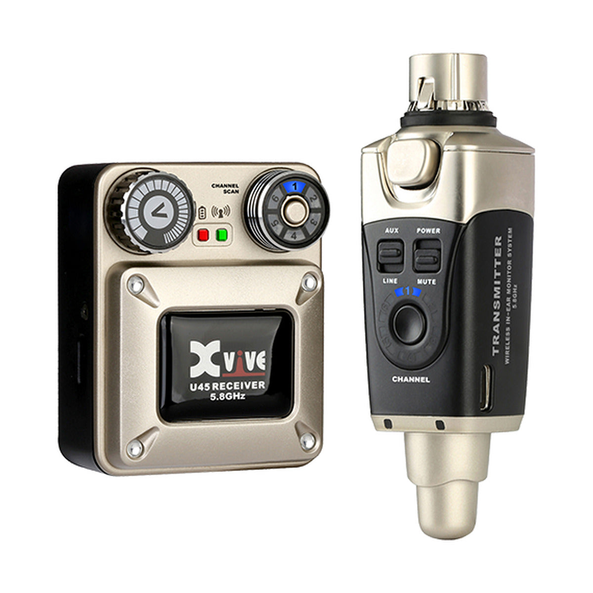 Xvive U45 5.8GHz In-Ear Monitor Wireless System Gold
