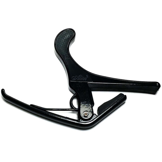 Alice A007ABK black spring-style quick-release acoustic guitar capo