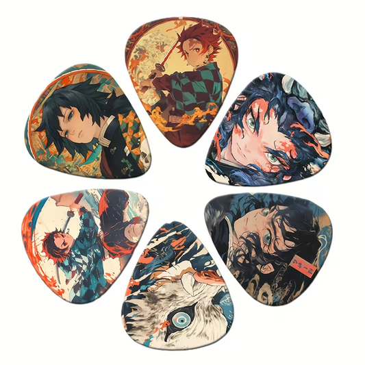 Pack of 6 Manga Anime DS Guitar Plectrums - Medium by Pieter Smuts Music