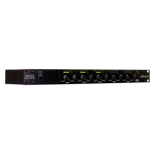 ART MX225 dual-source 5-zone distribution mixer angle