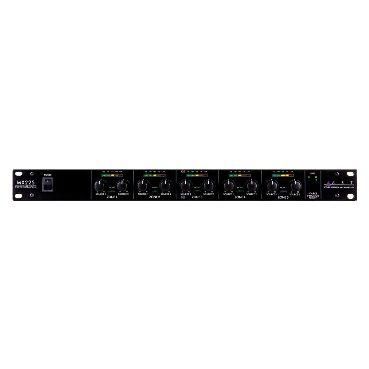 ART MX225 dual-source 5-zone distribution mixer front