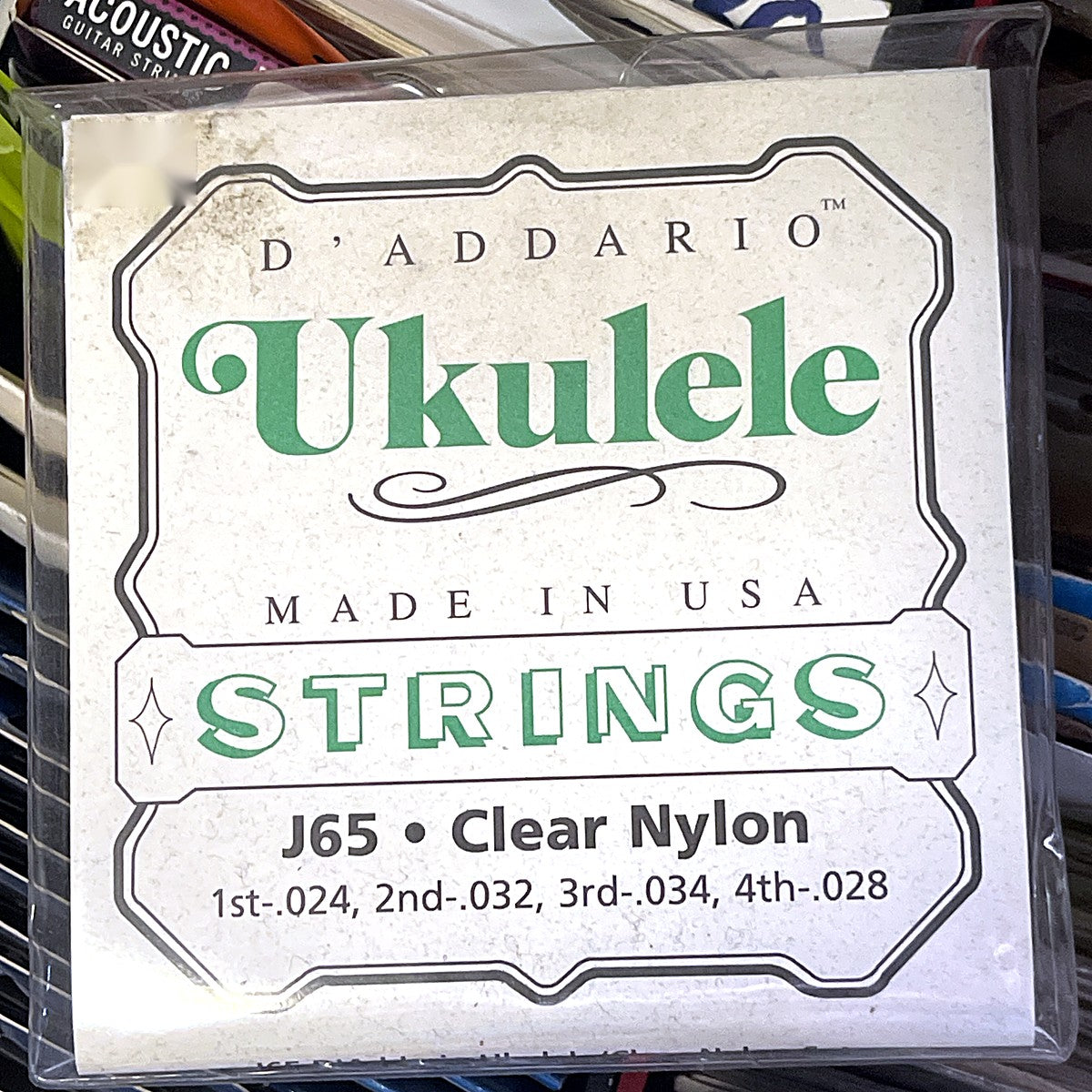 D'Addario J65 Clear Nylon Soprano Ukulele Strings