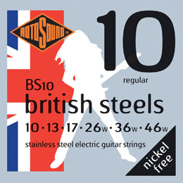 Rotosound Electric Guitar Strings – Stainless Steel – Gauge 10 – 46