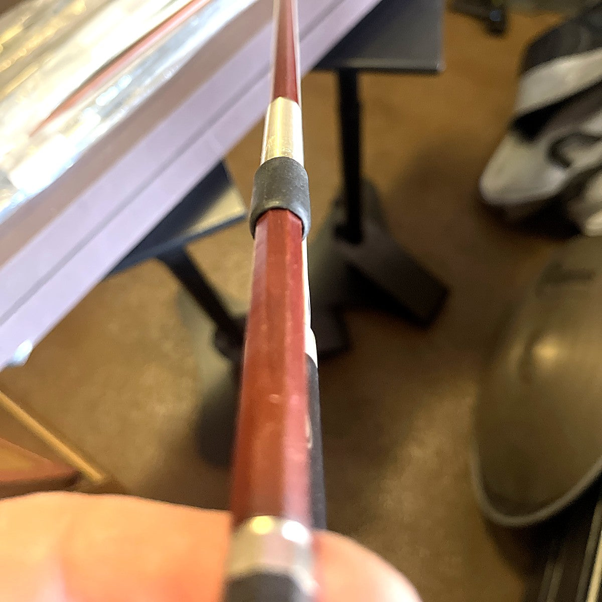 Cello bow stick length view