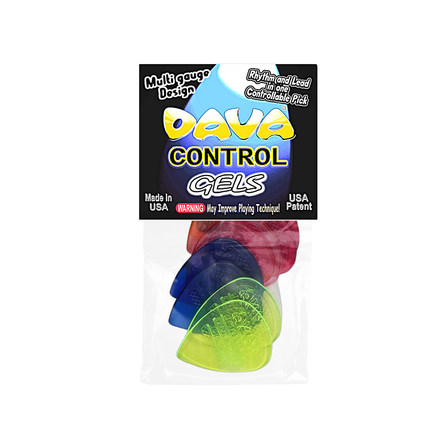 Dava Control Gels Guitar Pick Pack Of 5 Plectrums by Pieter Smuts Music