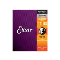 Elixir 80/20 Bronze Acoustic Guitar Strings w NANOWEB Coating