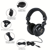 PSM Tiantun HP-960B Studio Monitor Headphones – Over-Ear, Wired, Foldable DJ Headset with 3.5mm & 6.5mm Adapter