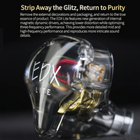 PSM KZ EDX Lite In-Ear Monitor Headphones – Wired HiFi IEM Earphones with Detachable Cable & Microphone