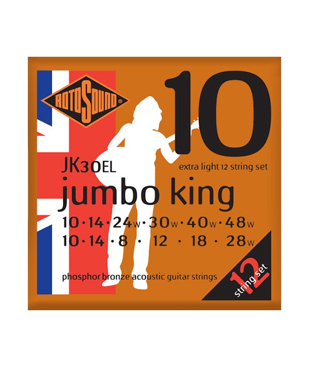 Rotosound Acoustic Guitar Strings–Phos-B.12-STRING Gauge 10