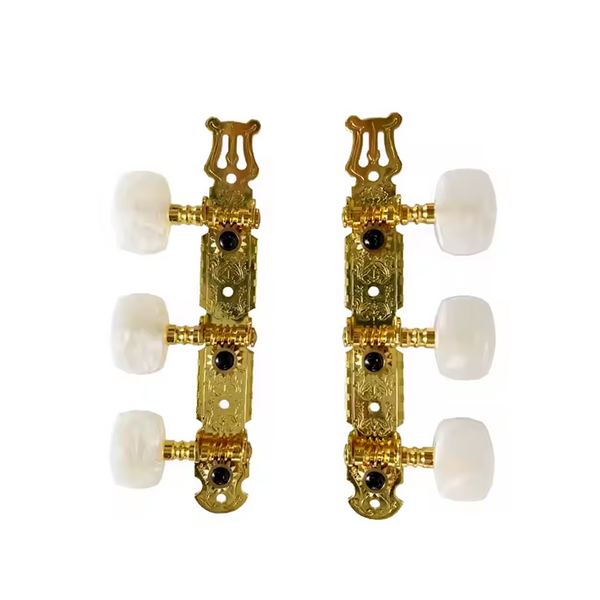 Alice GDAOD19CP Gold Plated Classical Guitar Machine Heads – Smooth Precision Tuning, 1:14 Gear Ratio