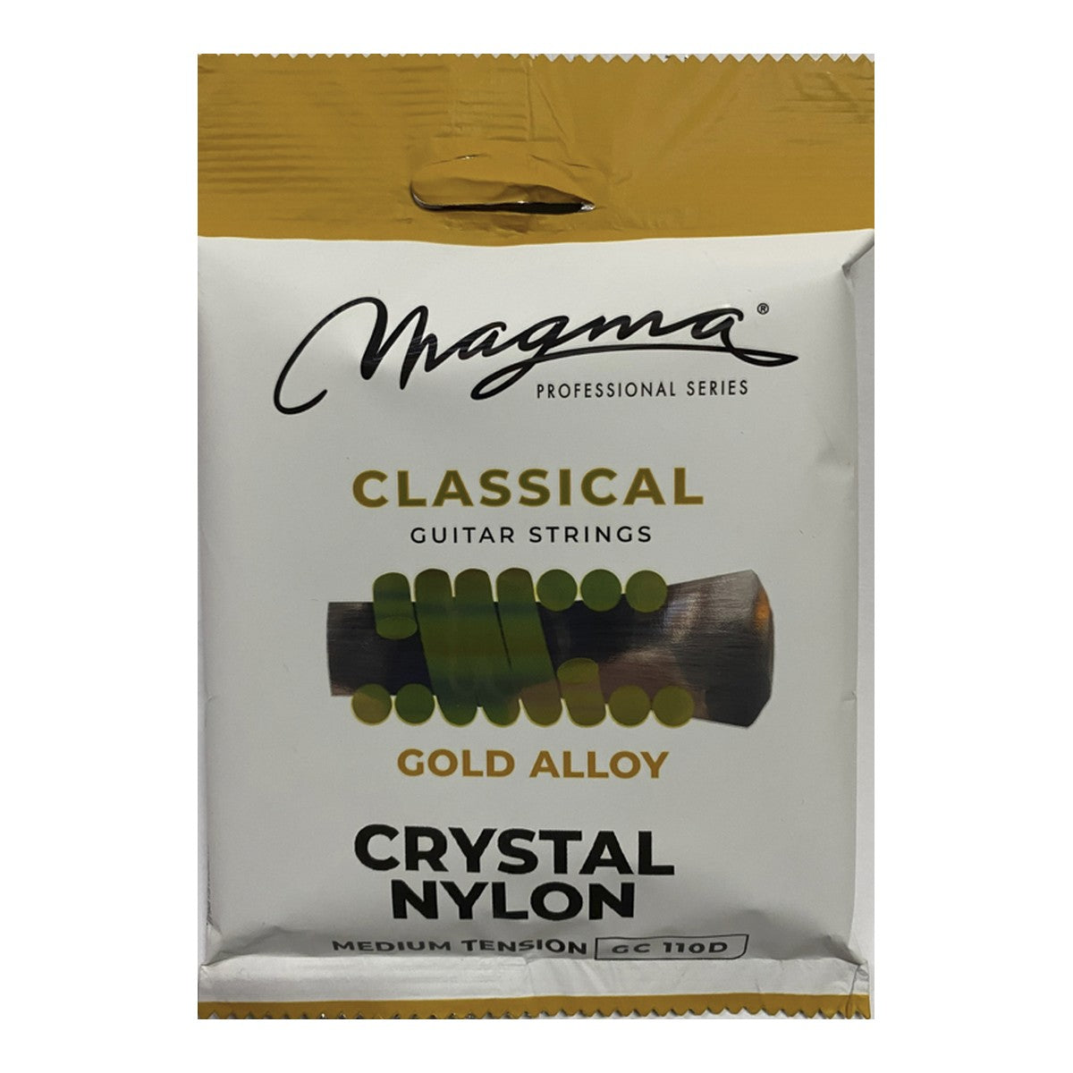 Magma GC110D Classical Guitar Strings Gold Alloy Crystal Nylon Medium Tension