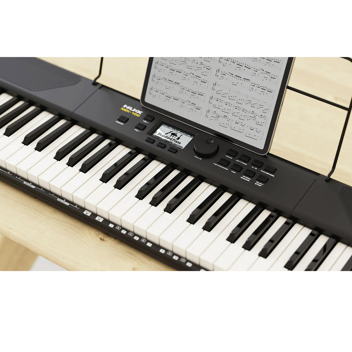 NUX NEK100 61-Key Portable Keyboard – Digital Piano with Speakers