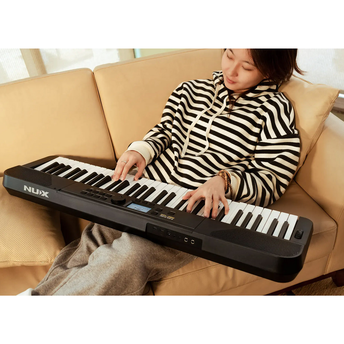 NUX NEK100 61-Key Portable Keyboard – Digital Piano with Speakers