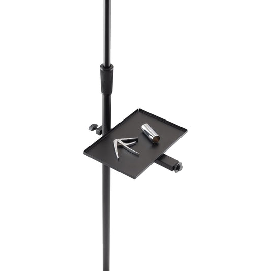 On-Stage MST1000 u-mount accessory tray clamped to a mic stand