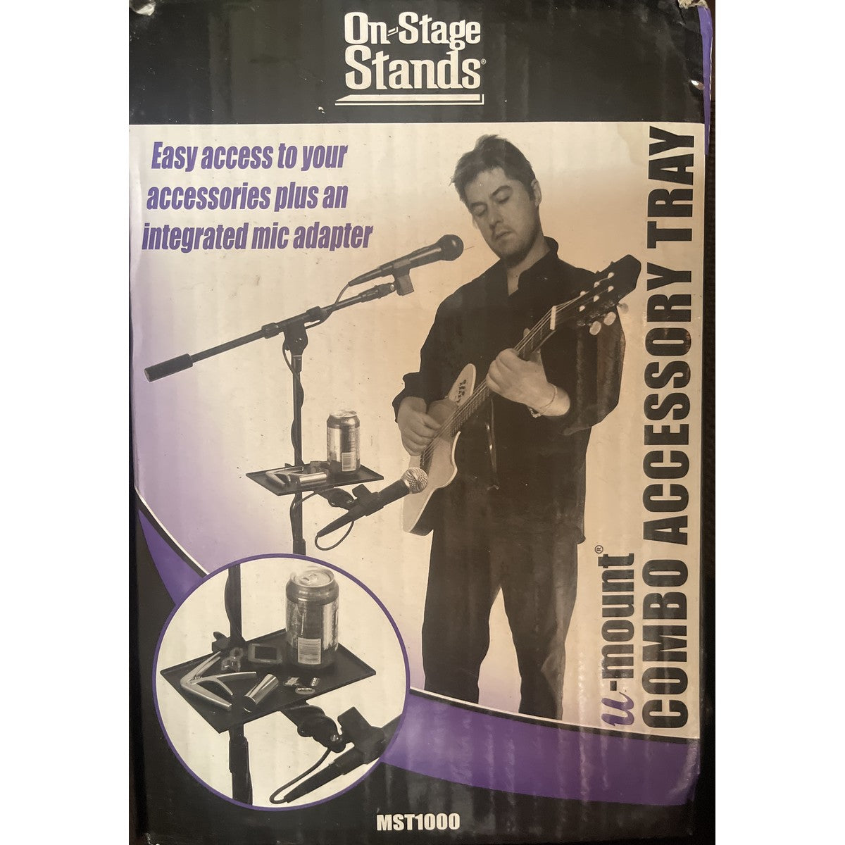 On-Stage MST1000 u-mount combo accessory tray in original box