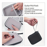 PSM Compact Guitar Pick Storage Case – Durable Hard Shell Travel Pouch with Zipper & Strap