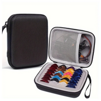 PSM Compact Guitar Pick Storage Case – Durable Hard Shell Travel Pouch with Zipper & Strap
