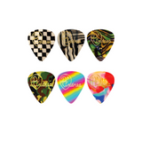 D'Andrea Guitar Picks Pack of 6 Celluloid Assorted Guitar Plectrums