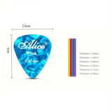 Alice 12-Piece Celluloid Guitar Picks in Metal Storage Tin - Assorted