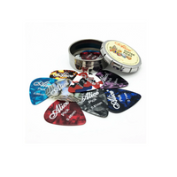 Guitar Pick Tin Pack of 12 Guitar Plectrums Guitarist Accessory