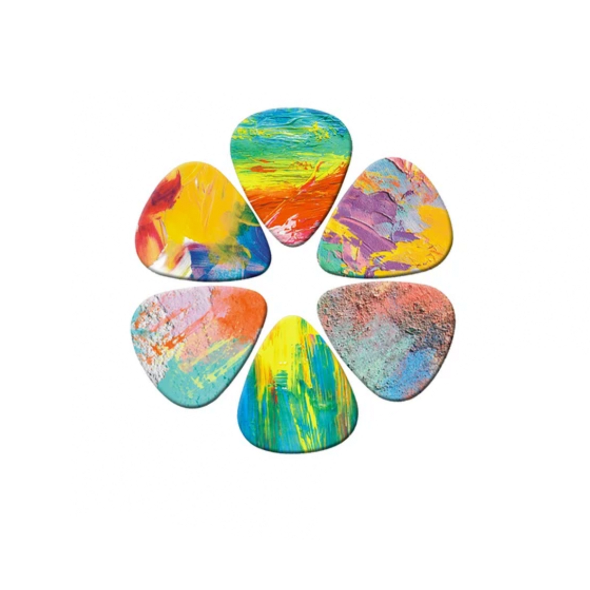 Guitar Picks Pack Of 6 Unique Print Thin Guitar Plectrums - Graffiti Print by Pieter Smuts Music