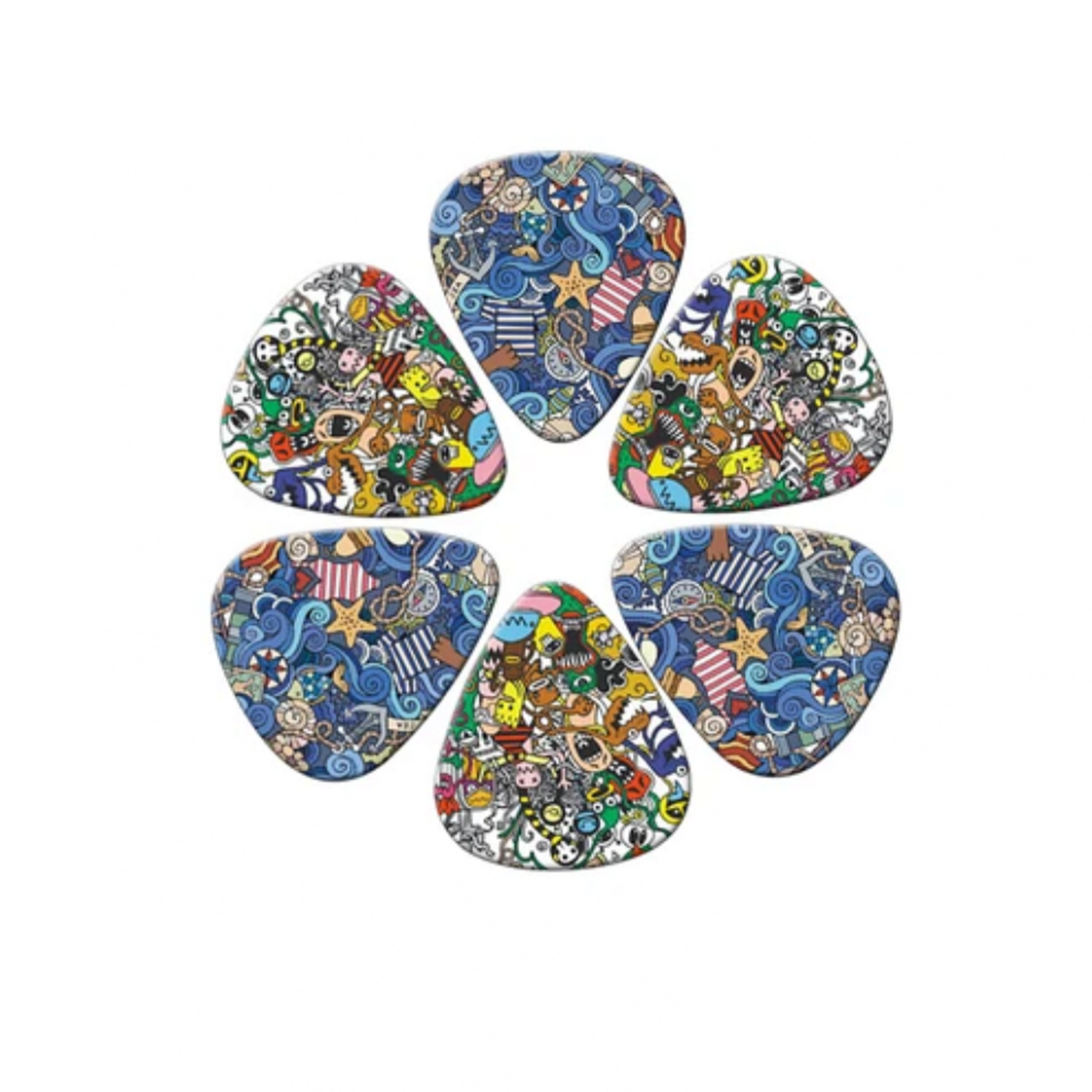 Guitar Picks Pack of 6 Unique Print Guitar Plectrums - Wild Print by Pieter Smuts Music