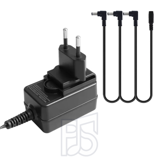 9V Power Supply + 3-Way Daisy Chain Cable Bundle