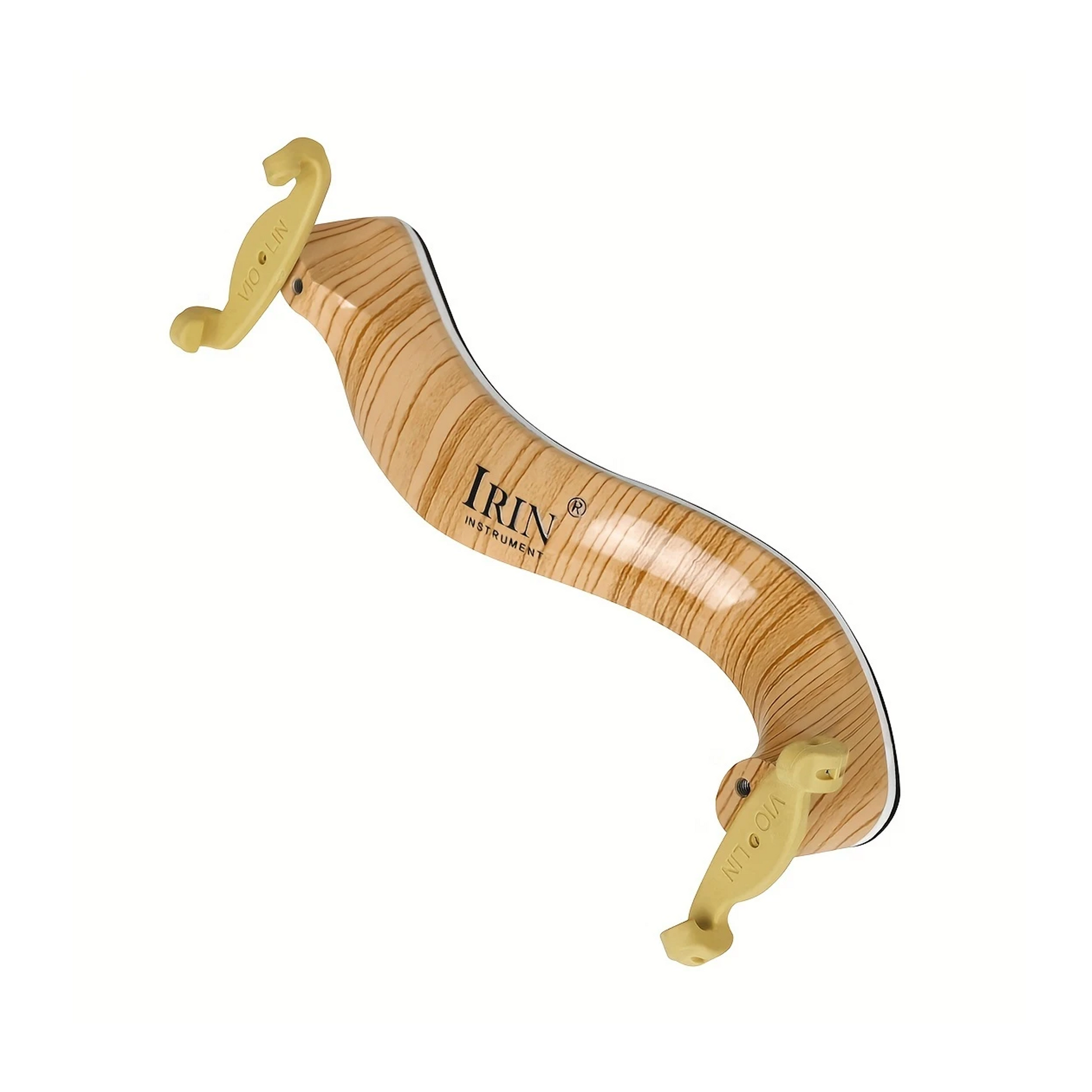 PSM Irin Violin Shoulder Rest – Flame Maple Look with Brass Screws (4/4 & 3/4 Size) by Pieter Smuts Music