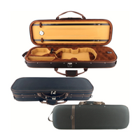 PSM Oblong Violin Case with Hygrometer 4/4 Size with Back Straps and Lockable