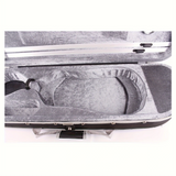 PSM Oblong Pro Violin Case with Back Straps and Lock 4/4 Size Black with Grey Interior